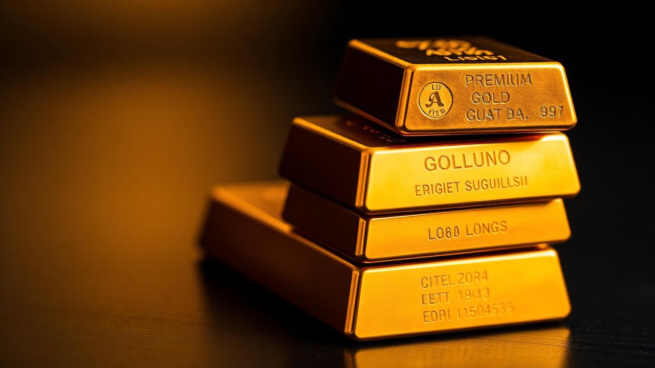 Goudbaren met zichtbare zuiverheidsstempels en merken
